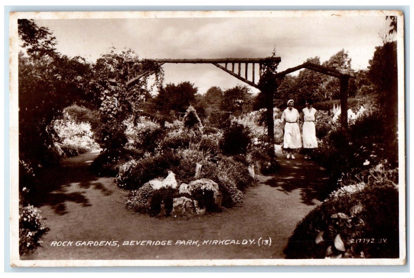 c1930's Rock Gardens Beveridge Park Kirkcaldy Scotland RPPC Photo Postcard