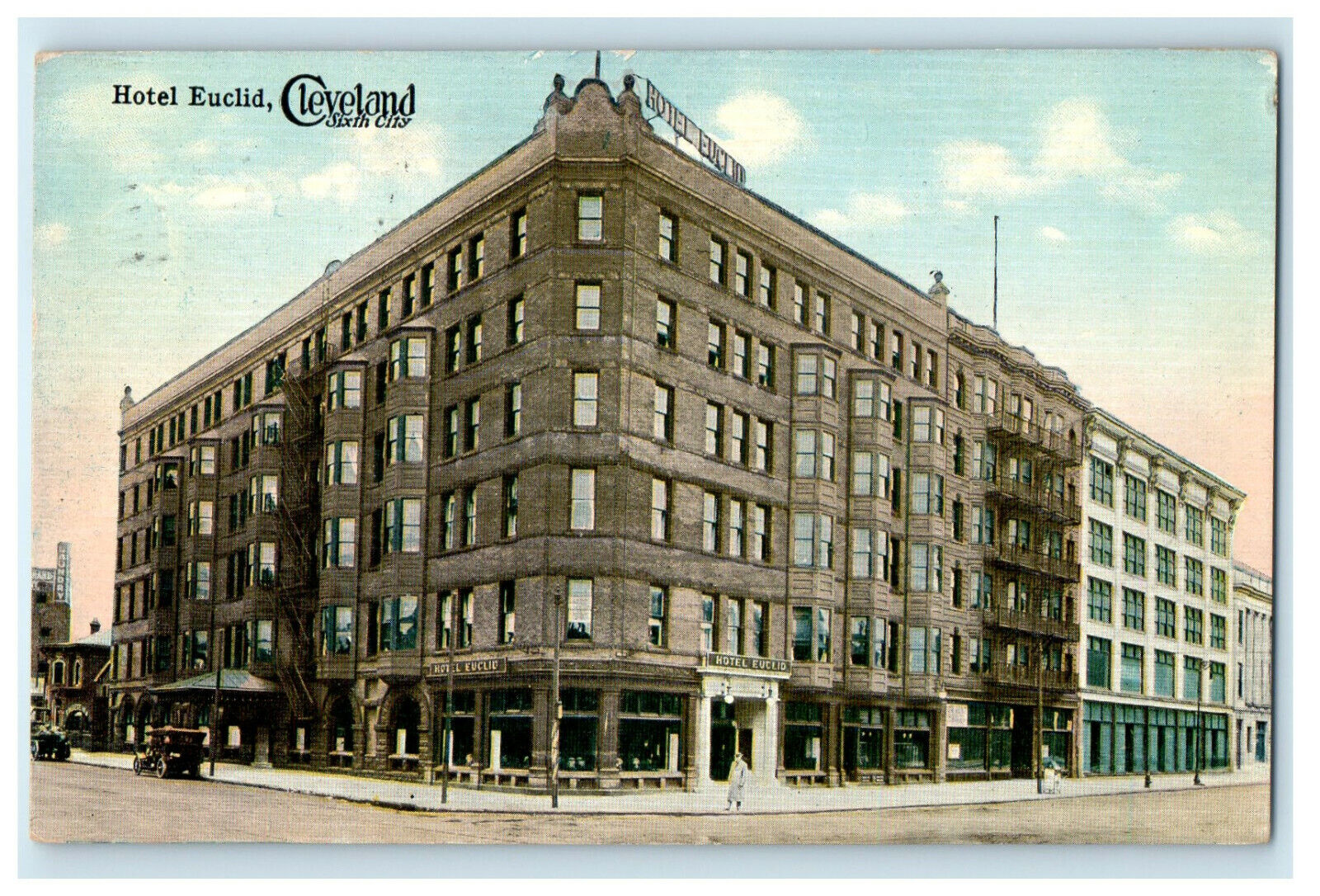 1914 Hotel Euclid, Cleveland\'s Sixth City Ohio OH Posted Antique Postcard