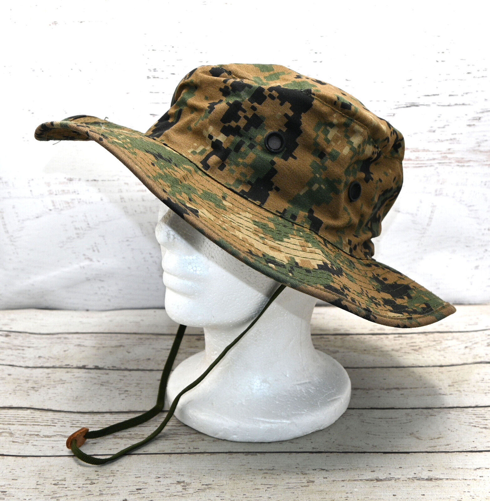 US Military Tru-Spec Bucket Hat Hot Weather Camo Type II Mil-H-44105 Size 7 1/4