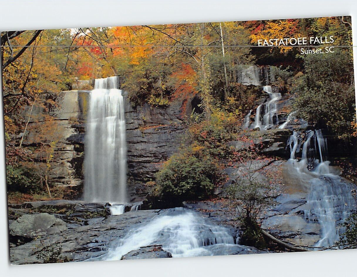 Postcard Eastatoee Falls Sunset South Carolina USA