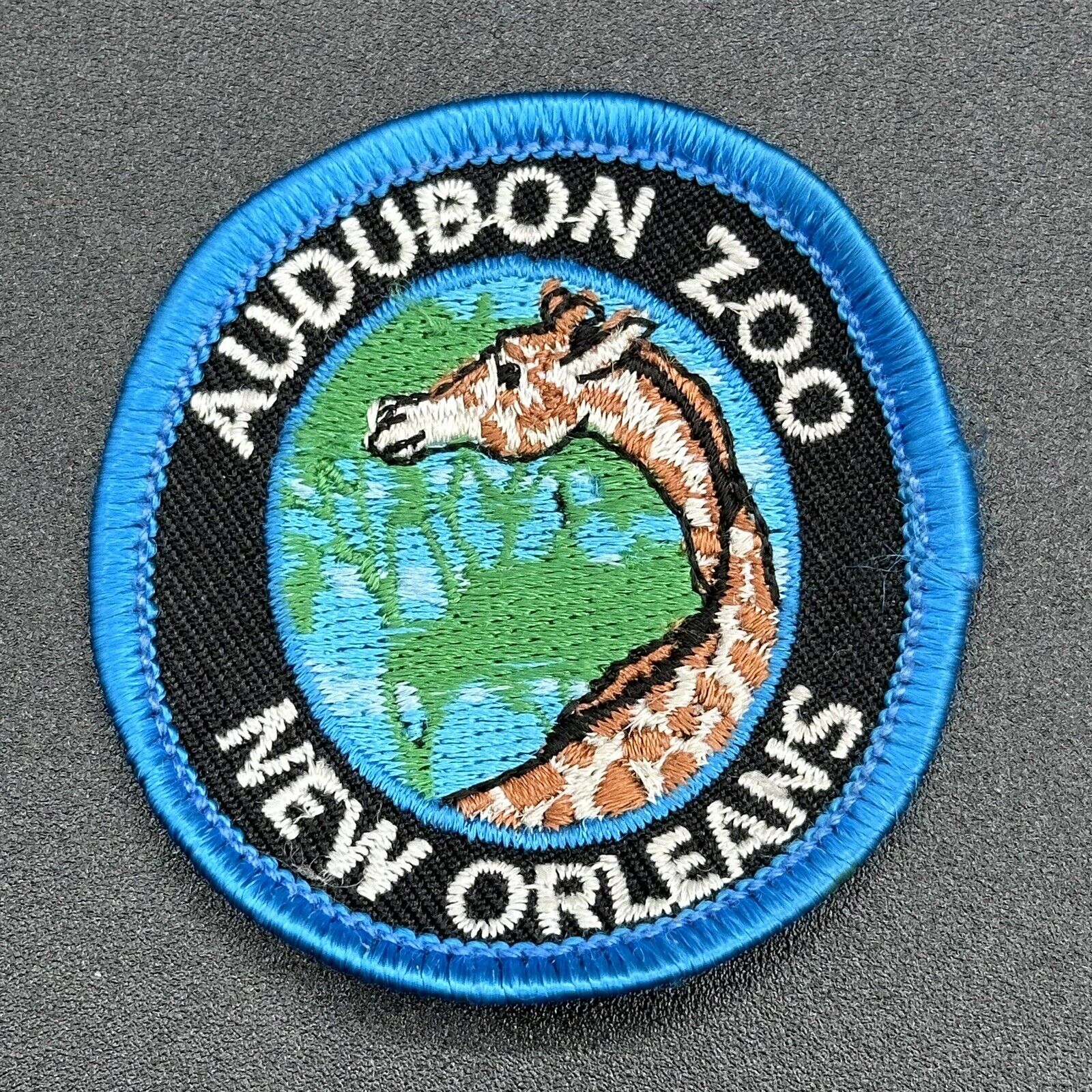 Audubon New Orleans Zoo Giraffe Patch Society Louisiana Animal Souvenir Vintage