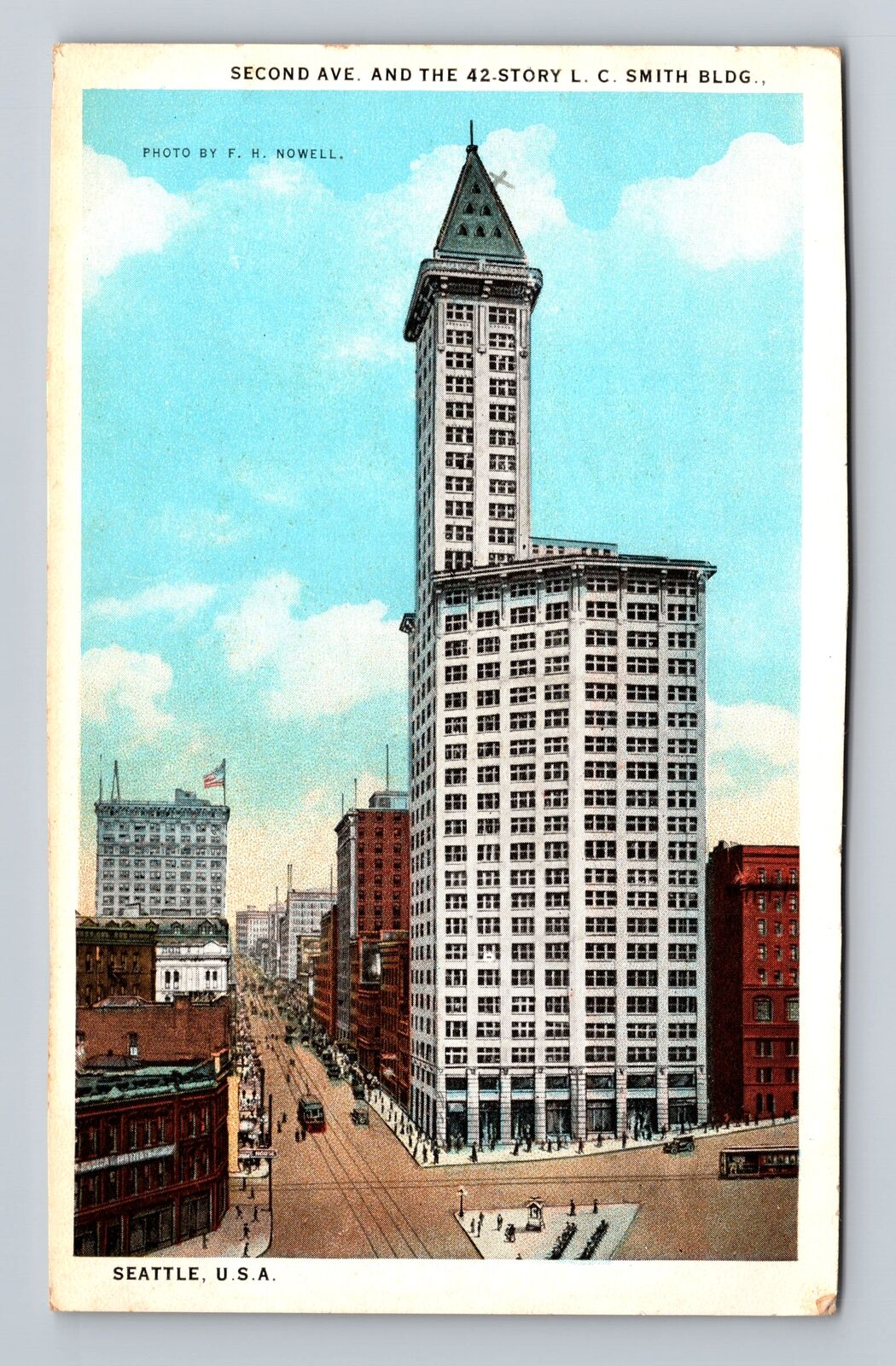 Seattle WA-Washington, Forty Second Story L.C Smith Building, Vintage Postcard