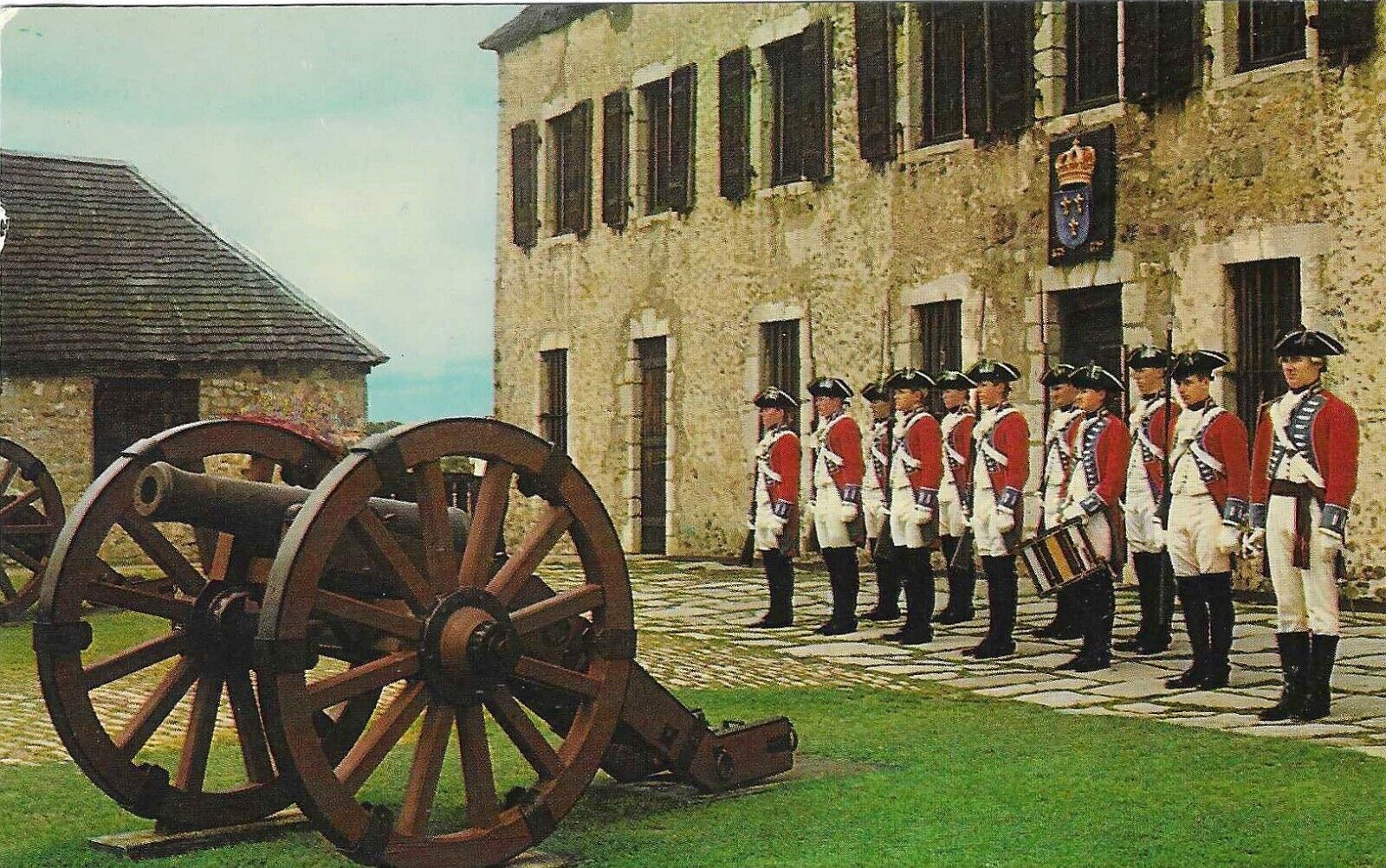 Vintage New York Chrome Postcard Youngstown Old Fort Niagara Members of Guard