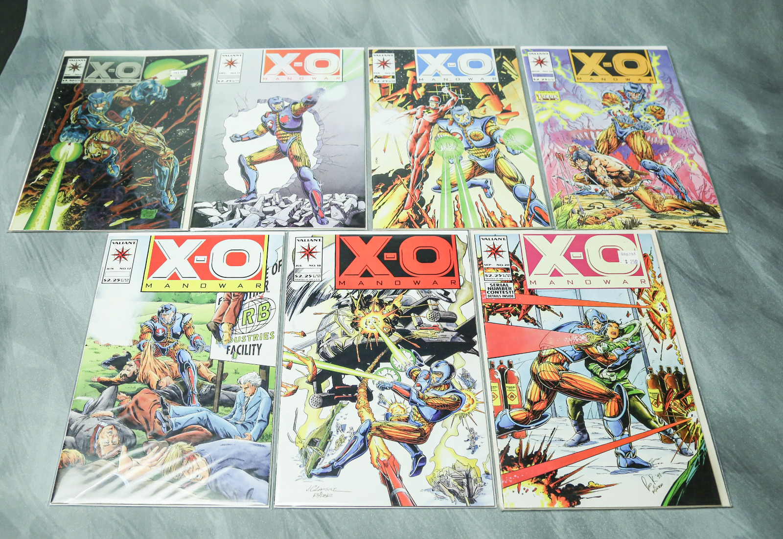 X-O Manowar 1 Lot Valiant Comics 1992- 1994 Comic Book Lot of 7