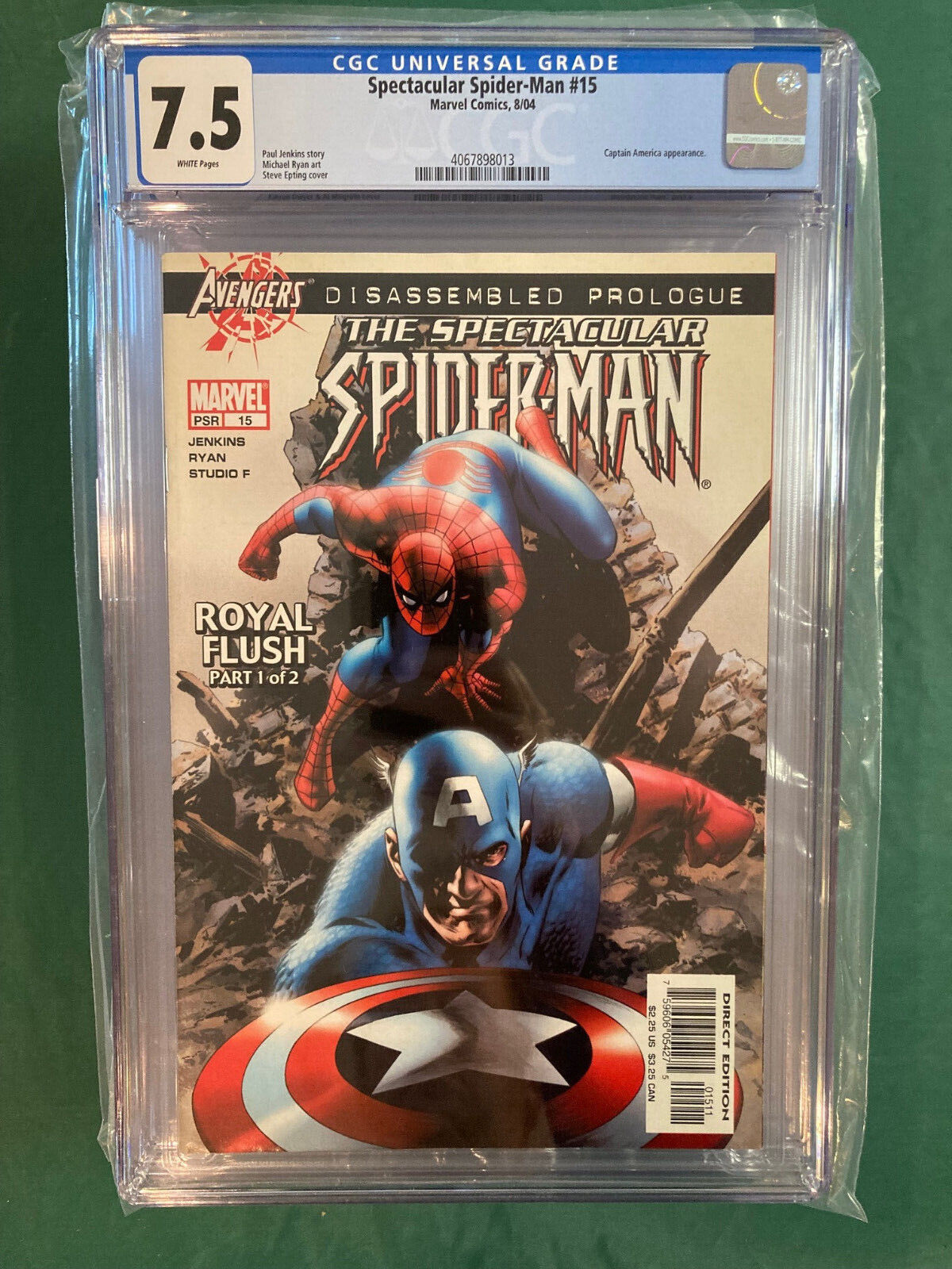SPECTACULAR SPIDER-MAN #15 CGC 7.5 WP 1st App Queen Avengers Disassembled 2004