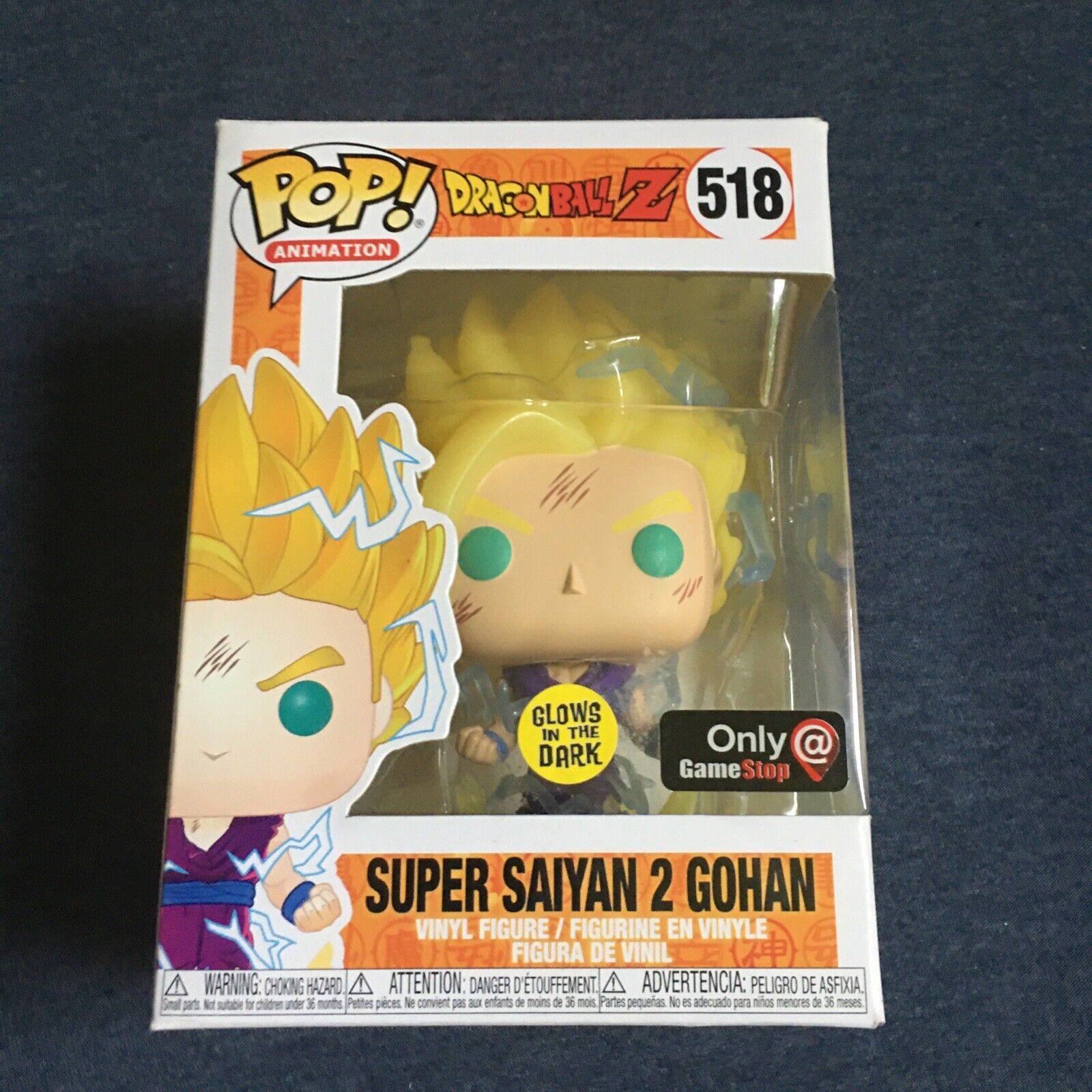 NEW - Funko POP #518 Dragon Ball Z Super Saiyan 2 Gohan - GITD GameStop Figure