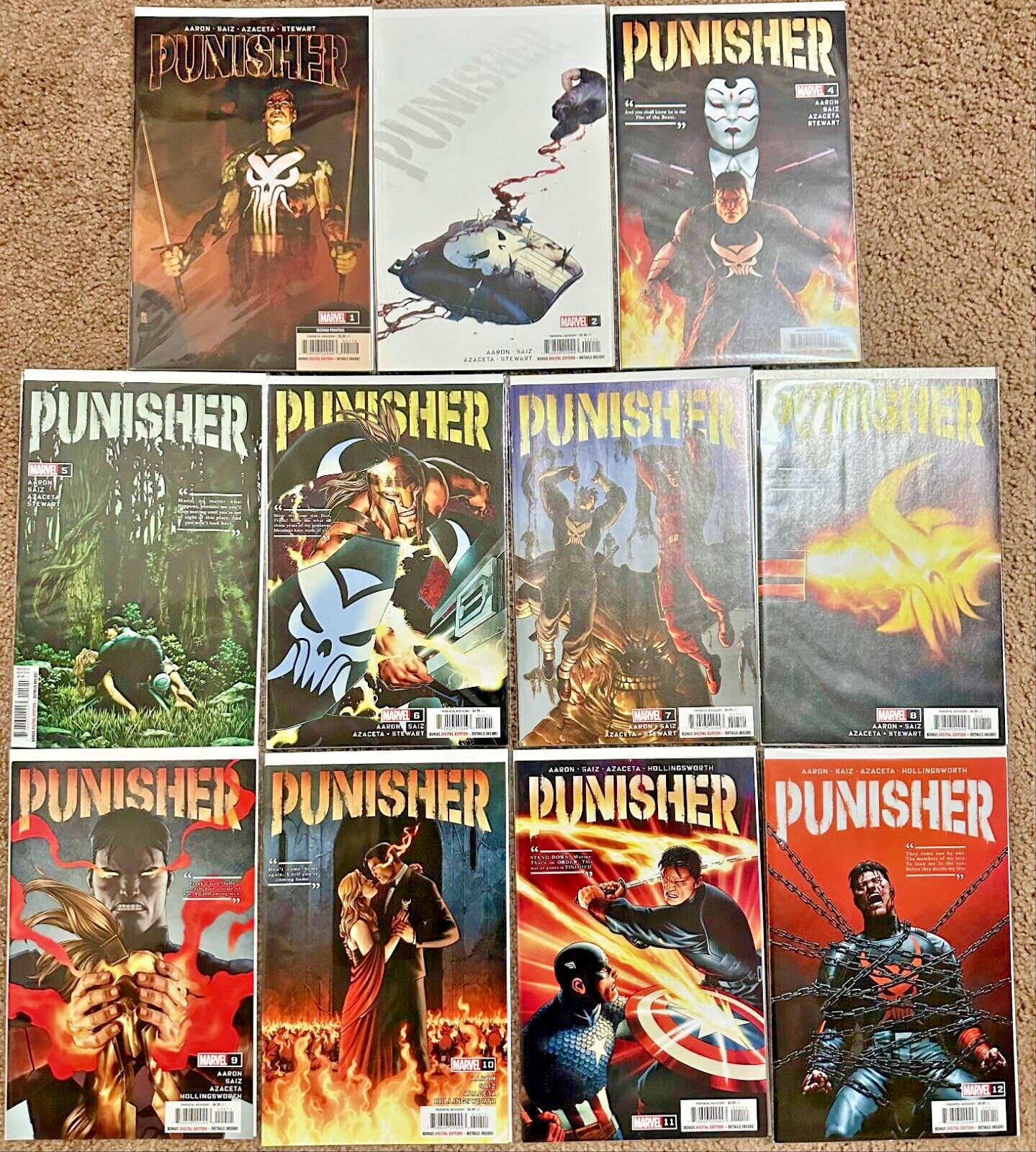 THE PUNISHER by Jason Aaron (2022) 11 issues Nearly Complete Run Comics Lot