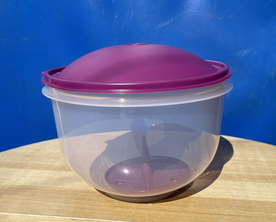 Tupperware Lettuce Crisp It Container Bowl 3L / 12.5 cup Sheer and Purple 