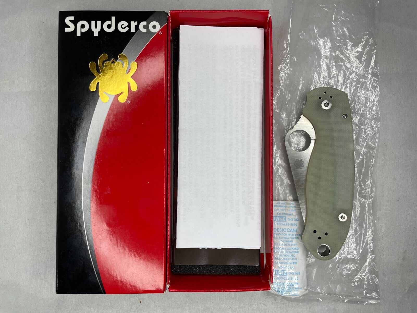 RARE Spyderco Para 3 Jade G10 M4 Satin Steel Knife C223GM4P Exclusive NEW