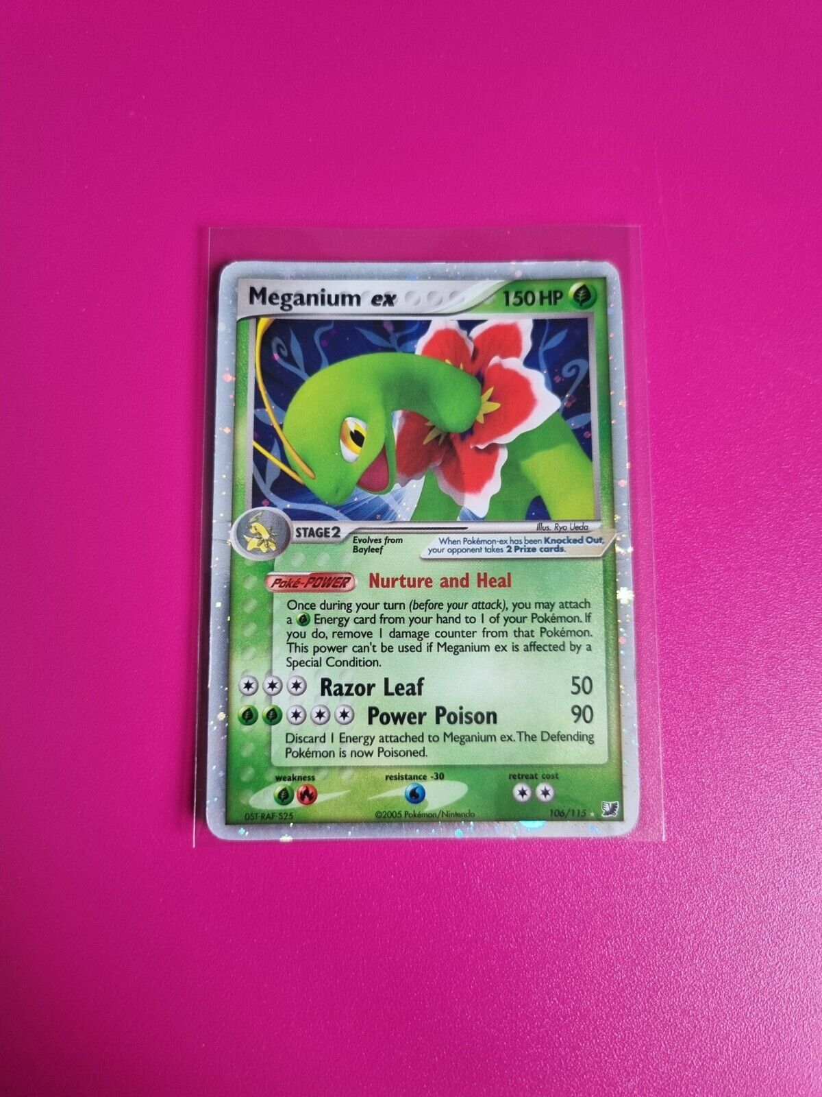 Pokemon Meganium EX EX Unseen Forces 106/115 Highly Played