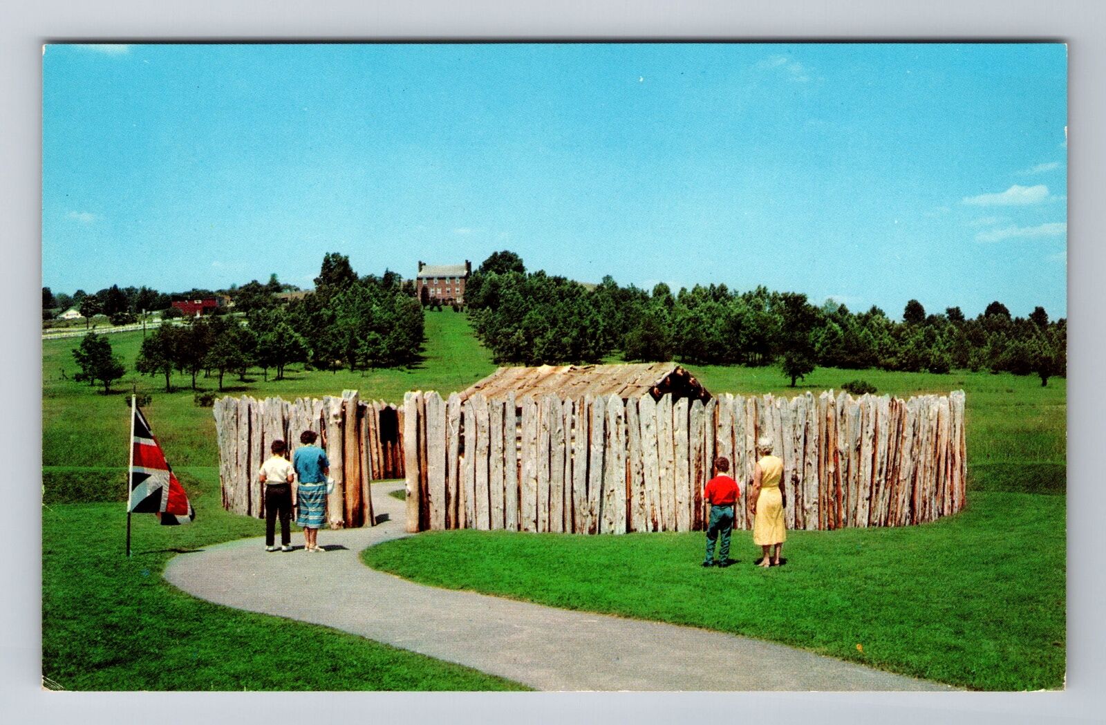 Fort Necessity PA-Pennsylvania, Storage Cabin in Fort, Antique Vintage Postcard