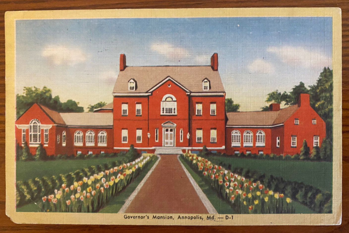 1950 Governor’s Mansion, Annapolis MD Postcard