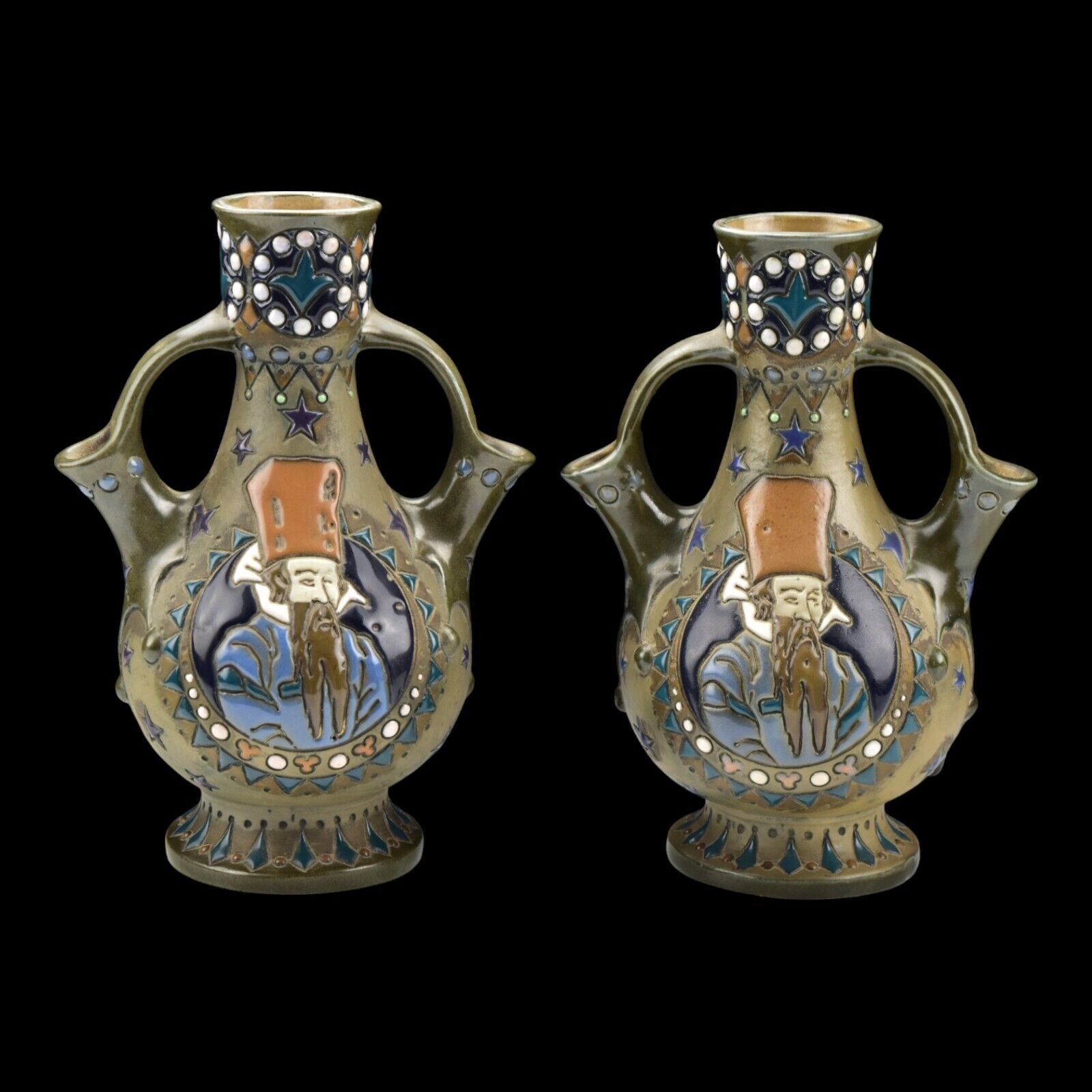 Rare Pair Imperial Amphora Russian Dignitary Vases