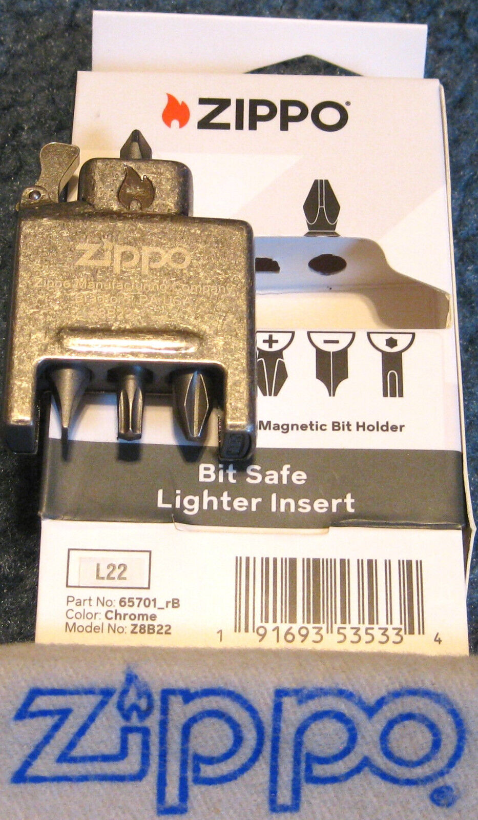 ZIPPO  BIT SAFE INSERT 4 in 1  65701 Fit in Your Lighter Case NEW Magnetic TORX