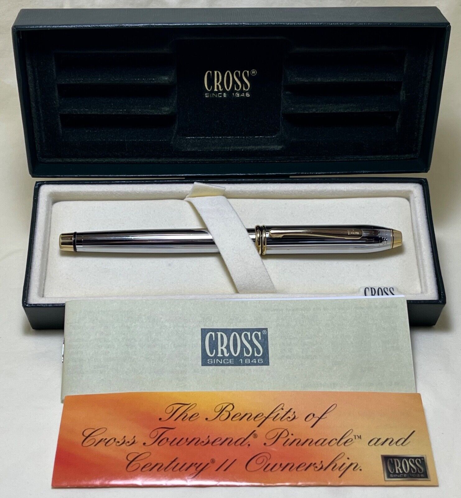 Cross Townsend Medalist Rollerball Pen, Refills, Box, Papers 🇺🇸 EUC