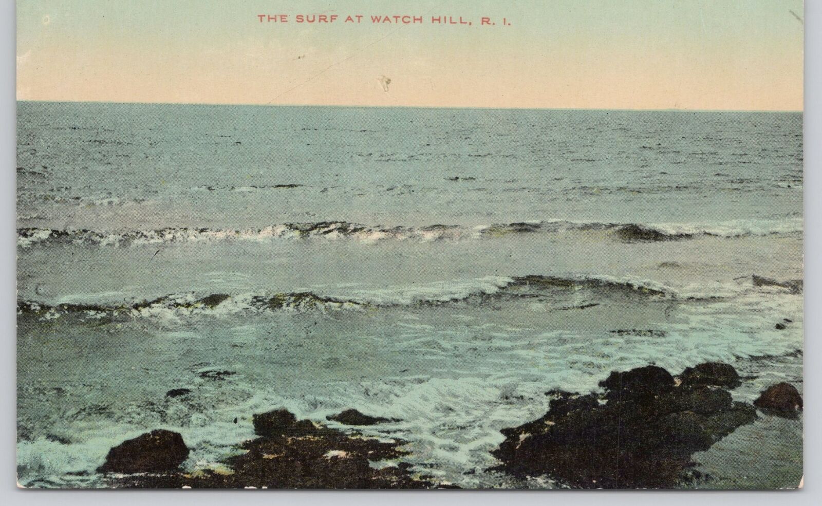 Postcard The Surf At Watch Hill Rhode Island Americhrome