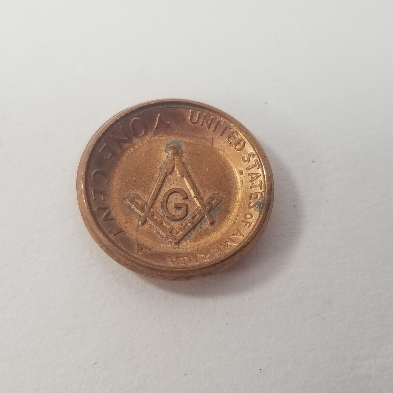 Masonic Freemason Pressed Penny Mason Coins Token Lincoln Cent