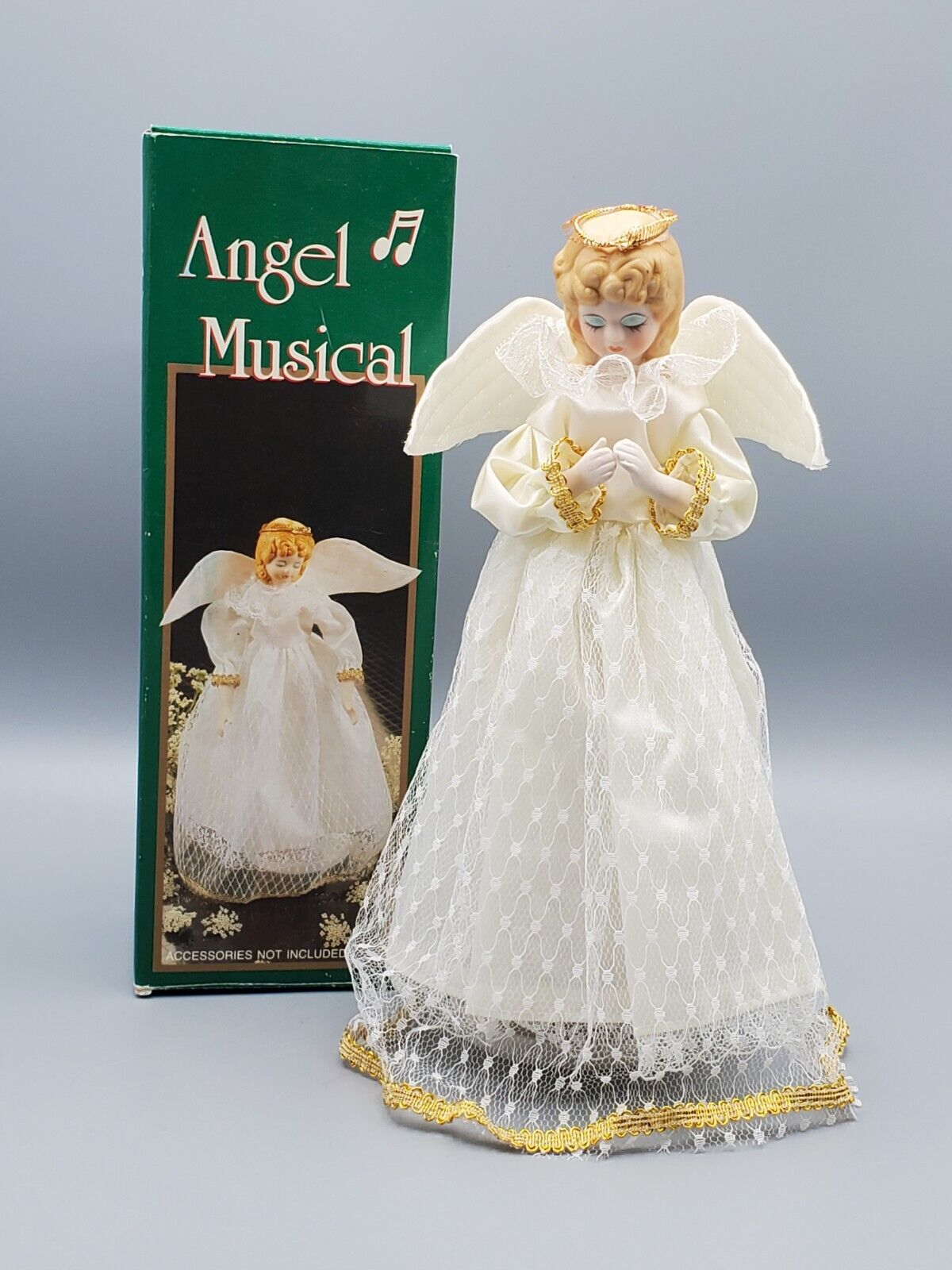 Vintage Musical “Hark The Herald Angels Sing” Rotating Angel 1987 KMart Taiwan 
