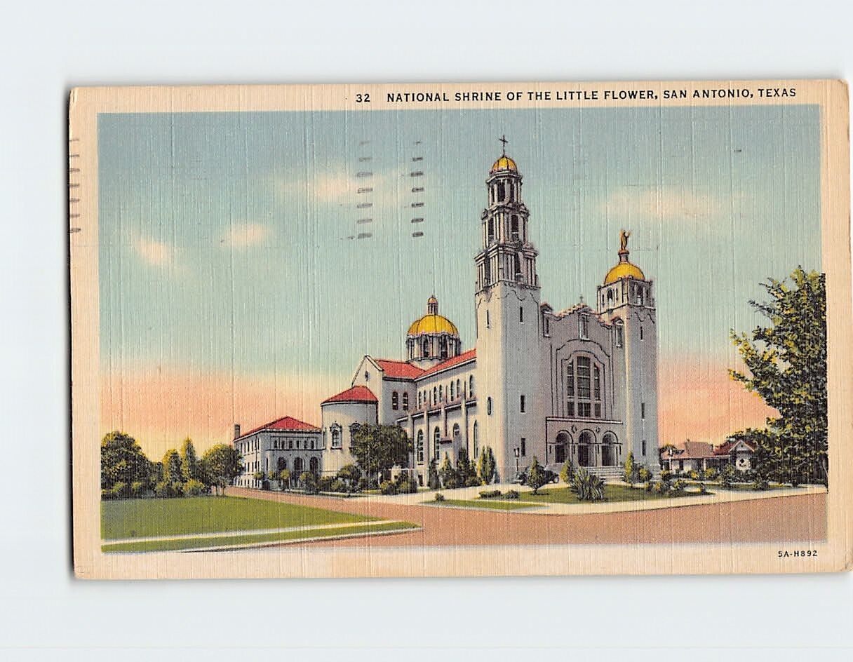 Postcard National Shrine Of The Little Flower San Antonio Texas USA