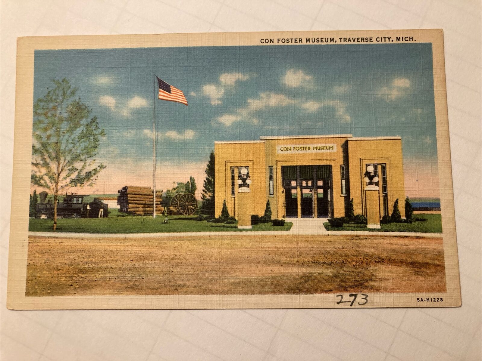 Traverse City MI-Michigan, Con Foster Museum, Postcard
