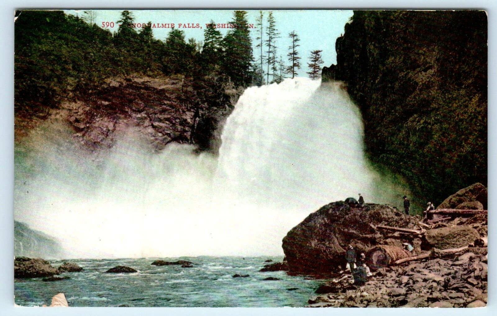 SNOQUALMIE, WA Washington ~ View of SNOQUALMIE FALLS  c1910s   Postcard