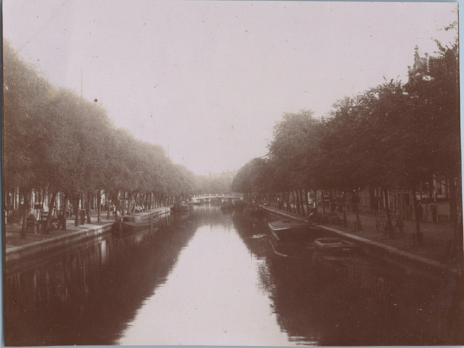 Netherlands, Amsterdam, Canal, Vintage Print, ca.1890 Vintage Print D