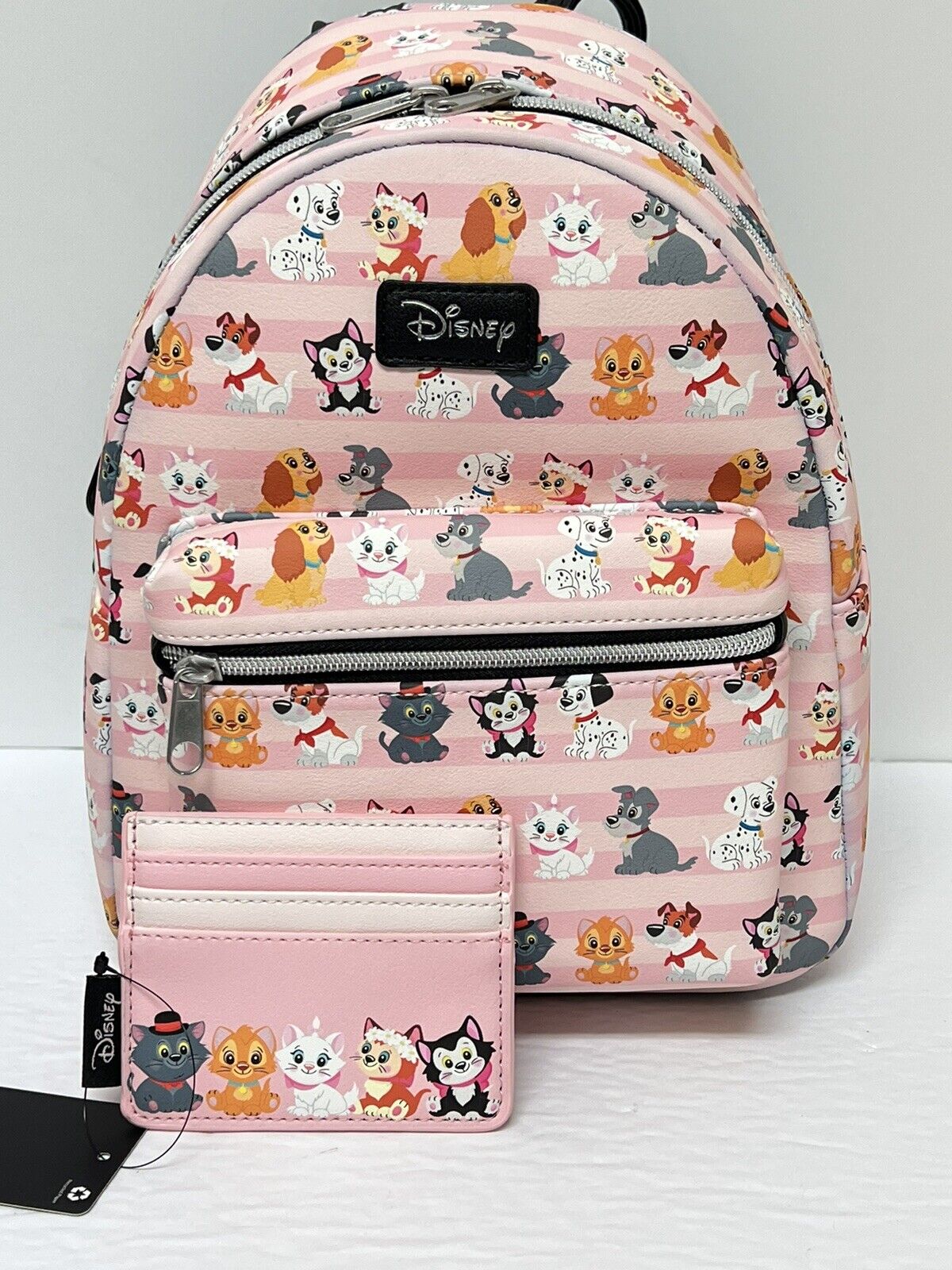 Loungefly Disney Pets Cats Dogs Mini Backpack & Cardholder NWT