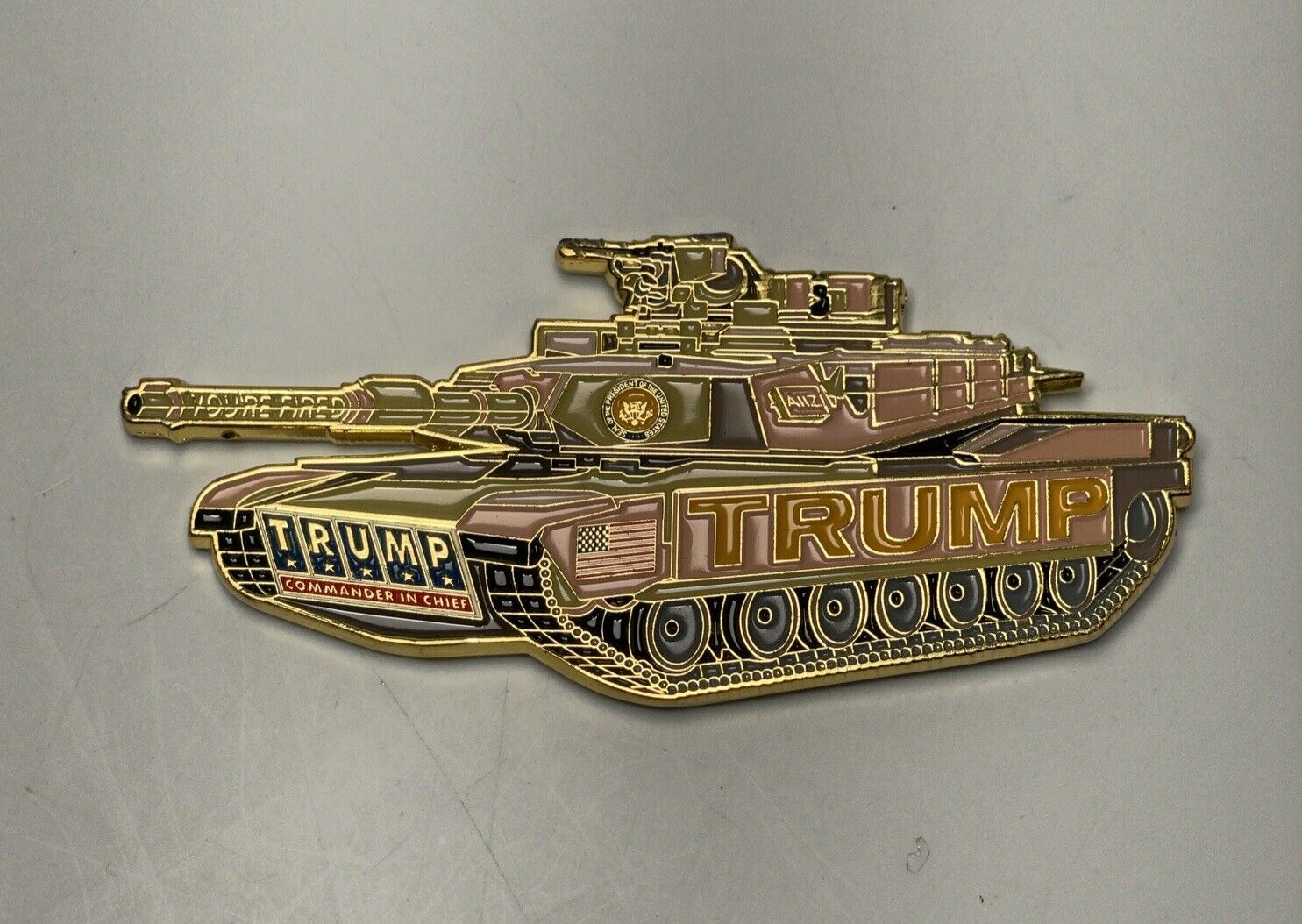 TRUMP Commander In Chief MAGA 45th POTUS M1/M2 Abrams Tank Challenge Coin Serial