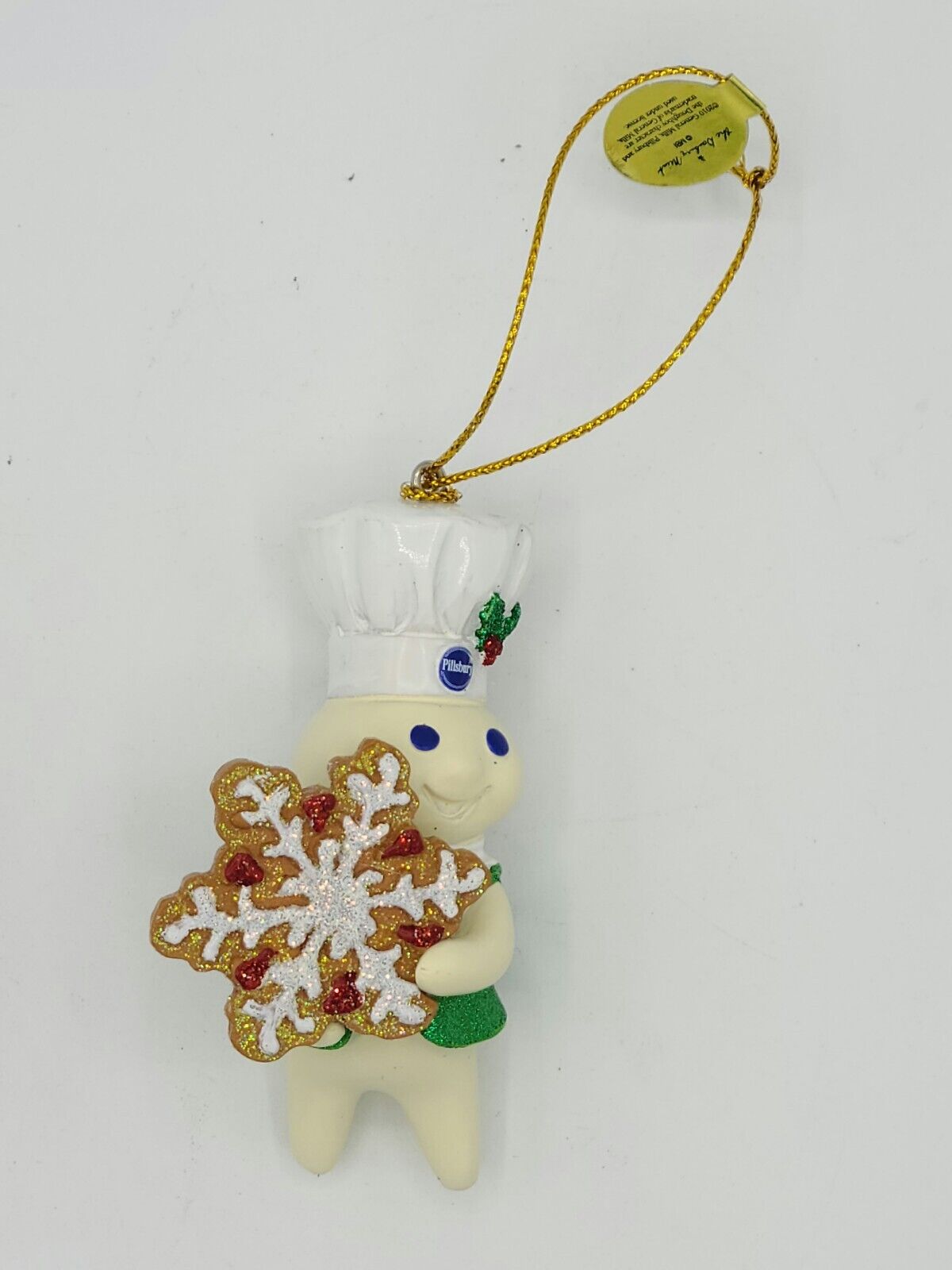 Danbury Mint Pillsbury Doughboy Snowflake Glitter Ornament 2011 Christmas Baking