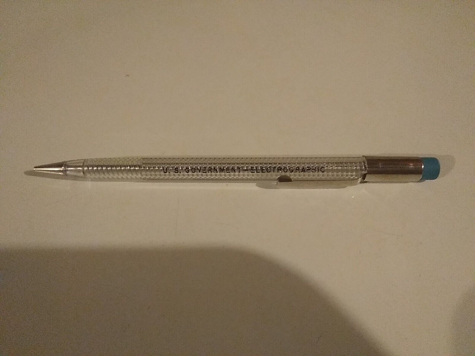 Vintage Skilcraft Gray Transparent Chrome Trim Mechanical Pencil - US Government