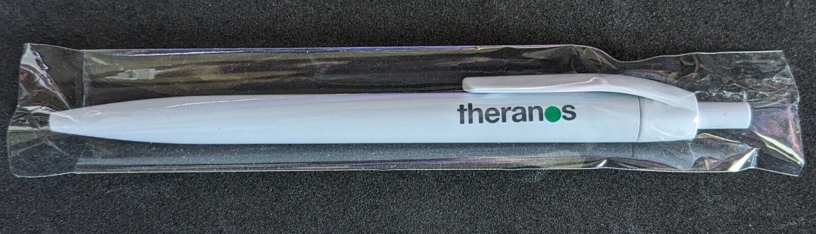 Authentic Theranos branded ballpoint promotional pen Elizabeth Holmes NOS