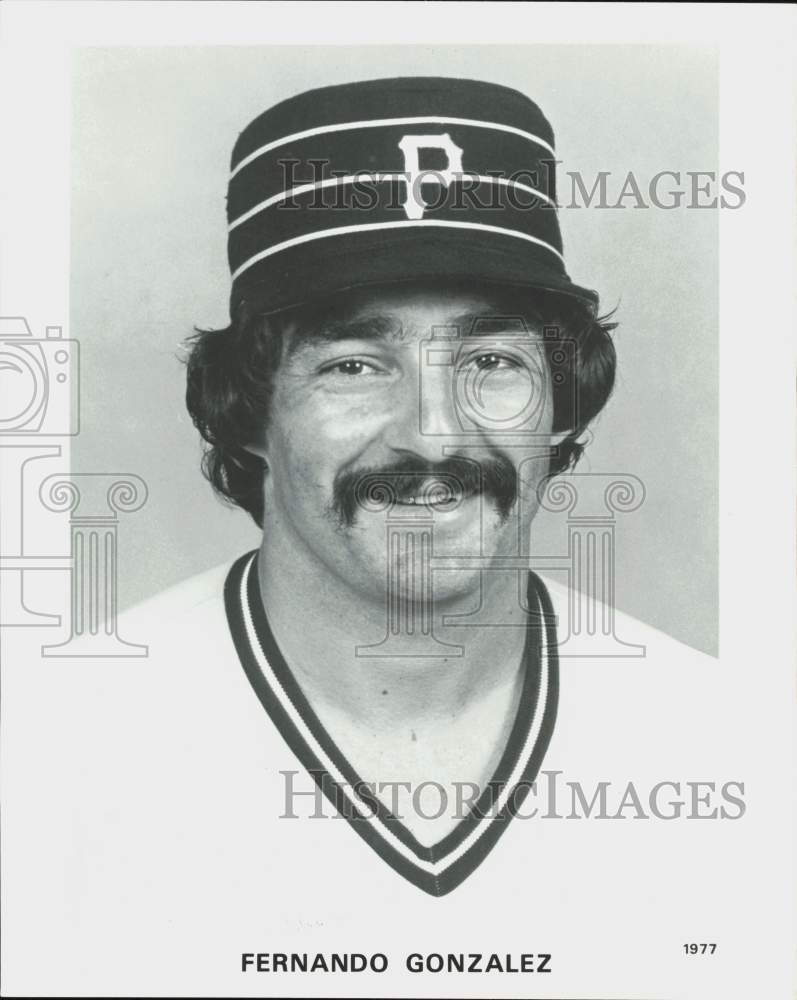 1977 Press Photo Pittsburgh Pirates baseball player Fernando Gonzalez