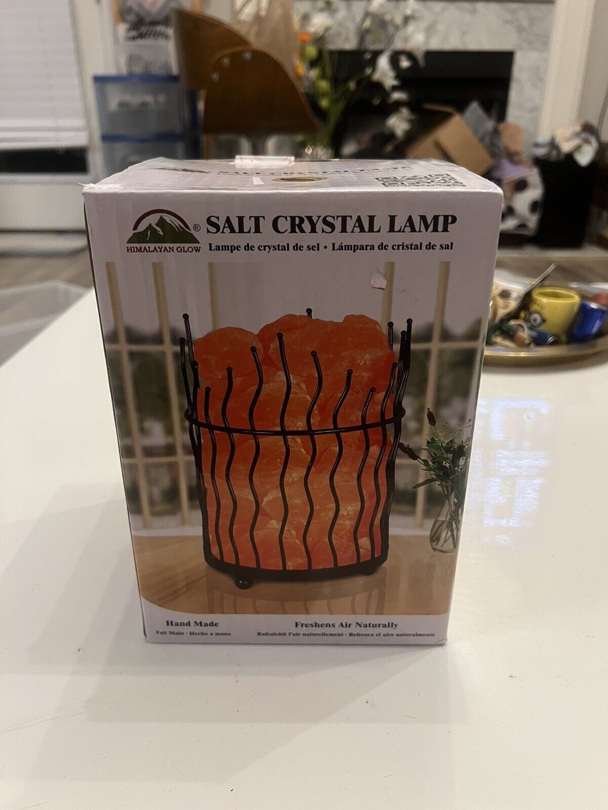 Himalayan Glow Ionic Crystal Salt Basket Lamp With Dimmer Light