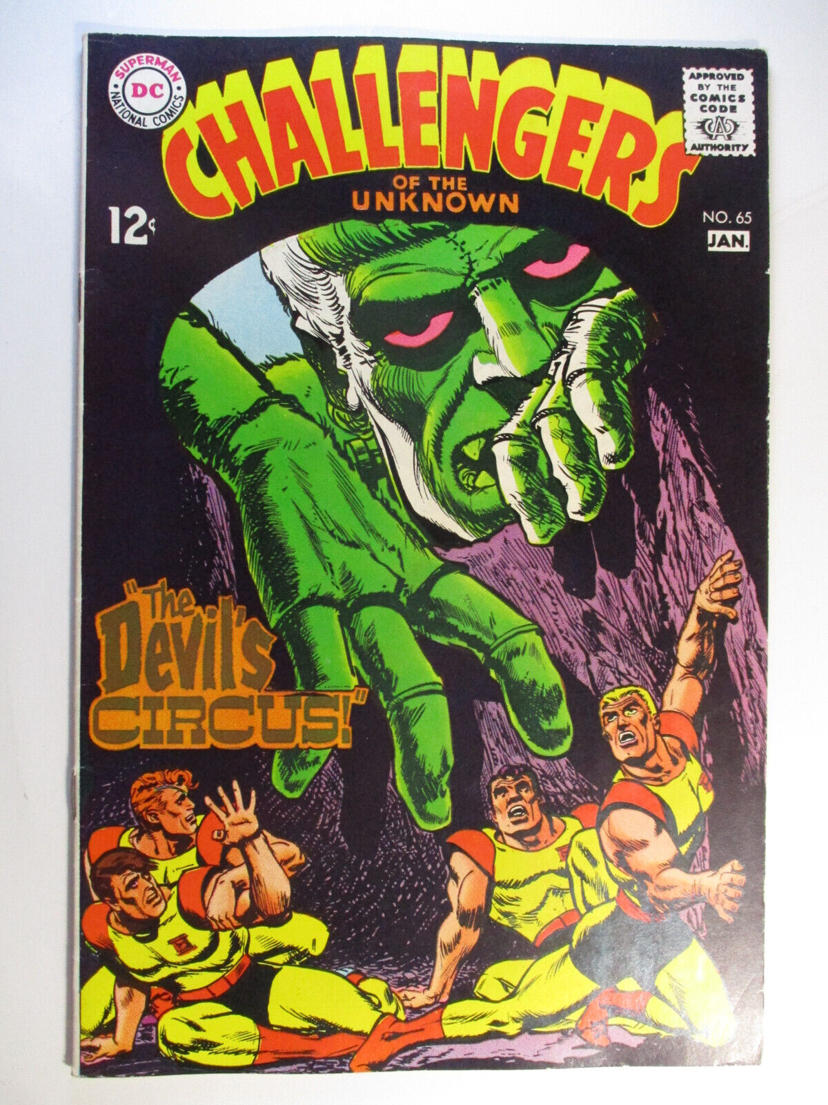 Challengers of the Unknown #65, The Devil\'s Circus, Fine+, 6.5, White Pages