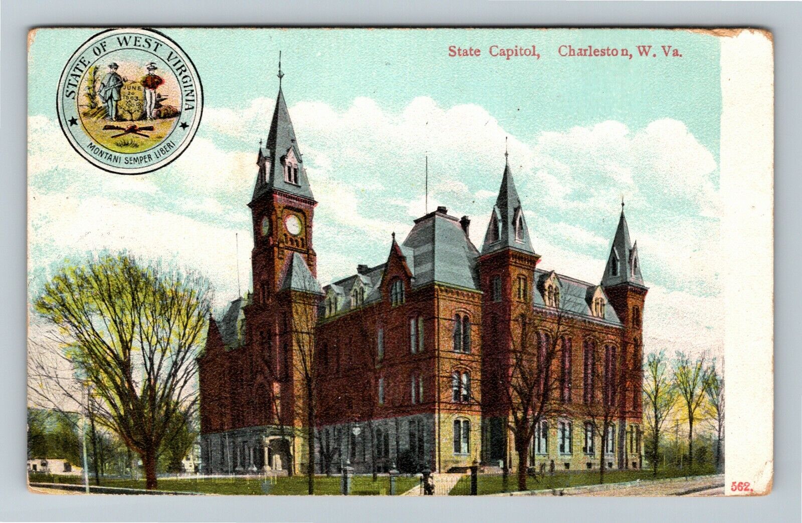 Charleston/WV-West Virginia, State Capitol, c1908 Vintage Postcard