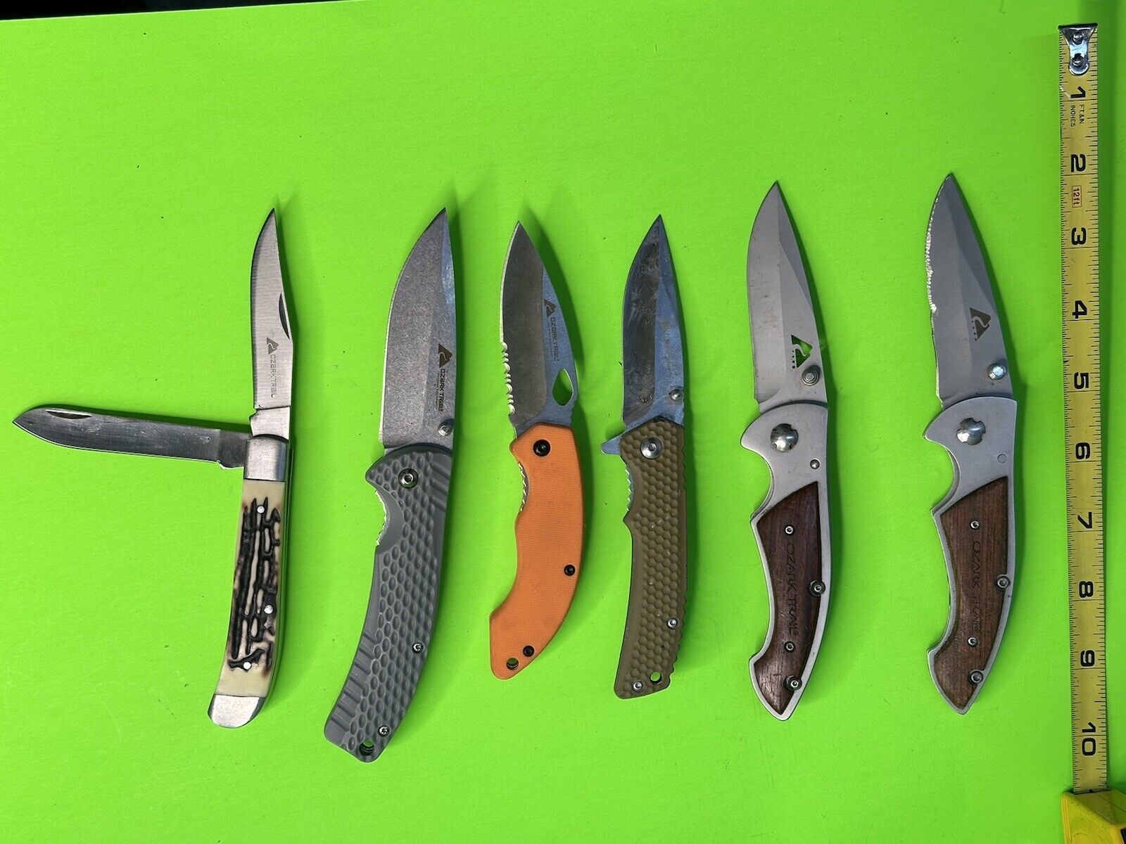 Lot of6 Branded Pocket Knives OZARK TRAIL Nice.  TSA           #35A