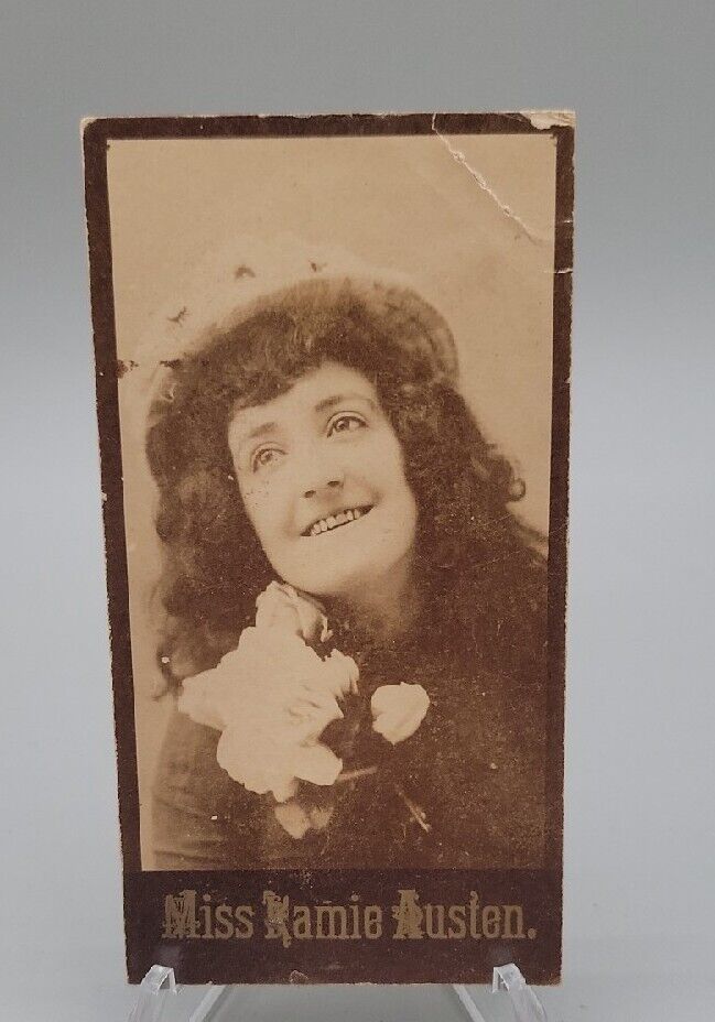 Antique Photograph Miss Kamie Austen 4 1/4 x 2 1/4 Souvenir 2 Great Plays 