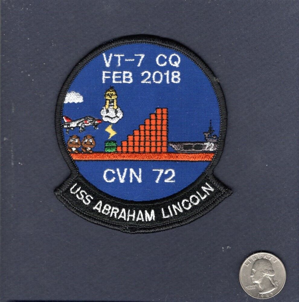 VT-7 EAGLES CQ DET 2018 CVN-72 USS LINCOLN NAVY USMC Training Squadron Patch