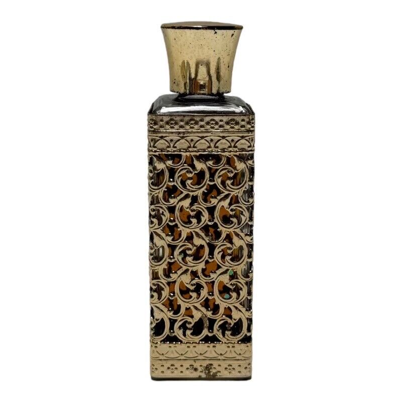 L\'Argene Tiffany Bqt Silver Plated Filigree Perfume Bottle Vintage 25% Full
