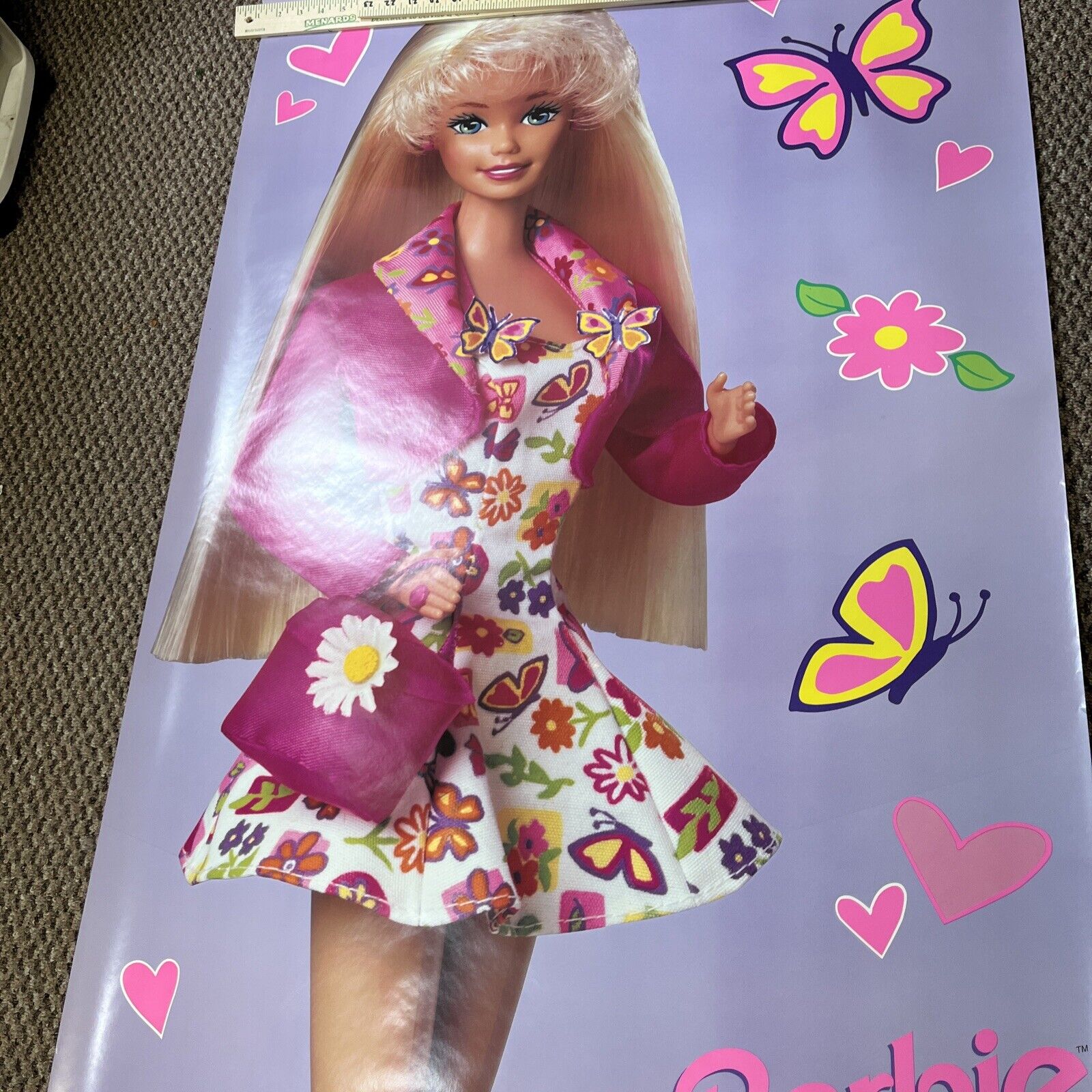 Vintage Golden Books 1995 Barbie Poster