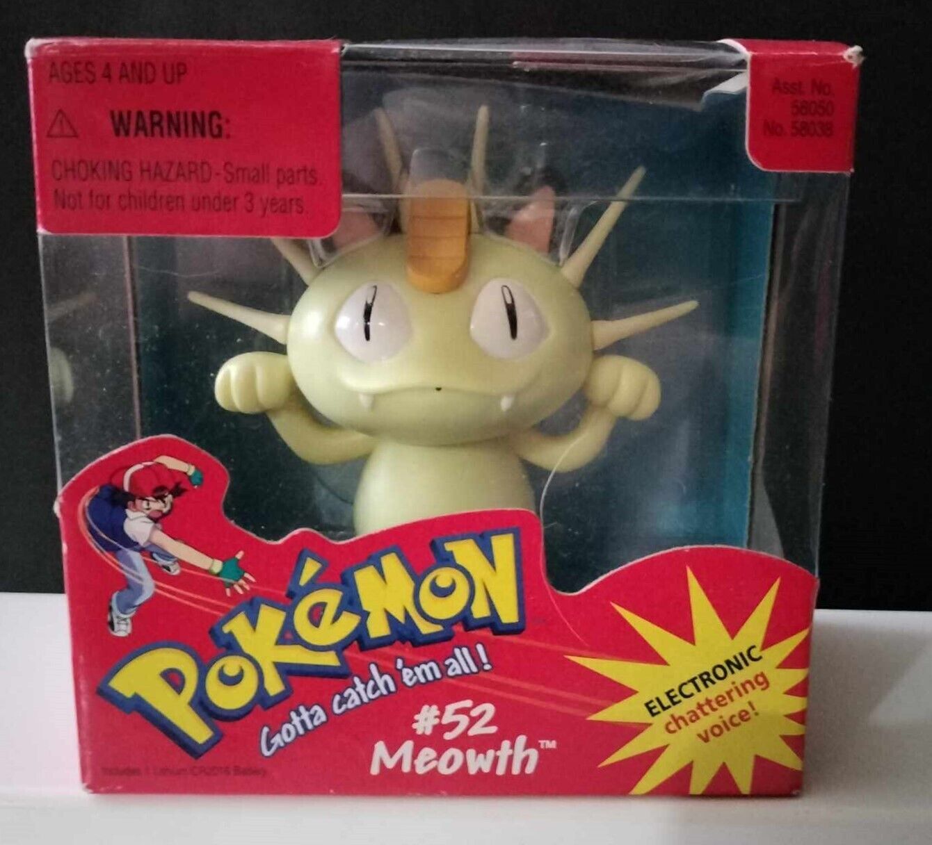 VINTAGE /Pokemon Meowth #52 /Electronic Chattering Voice/ New Old Stock/1998