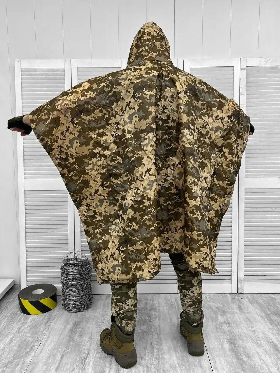 Tactical raincoat poncho pixel, military raincoat poncho, army raincoat, ZSU rai