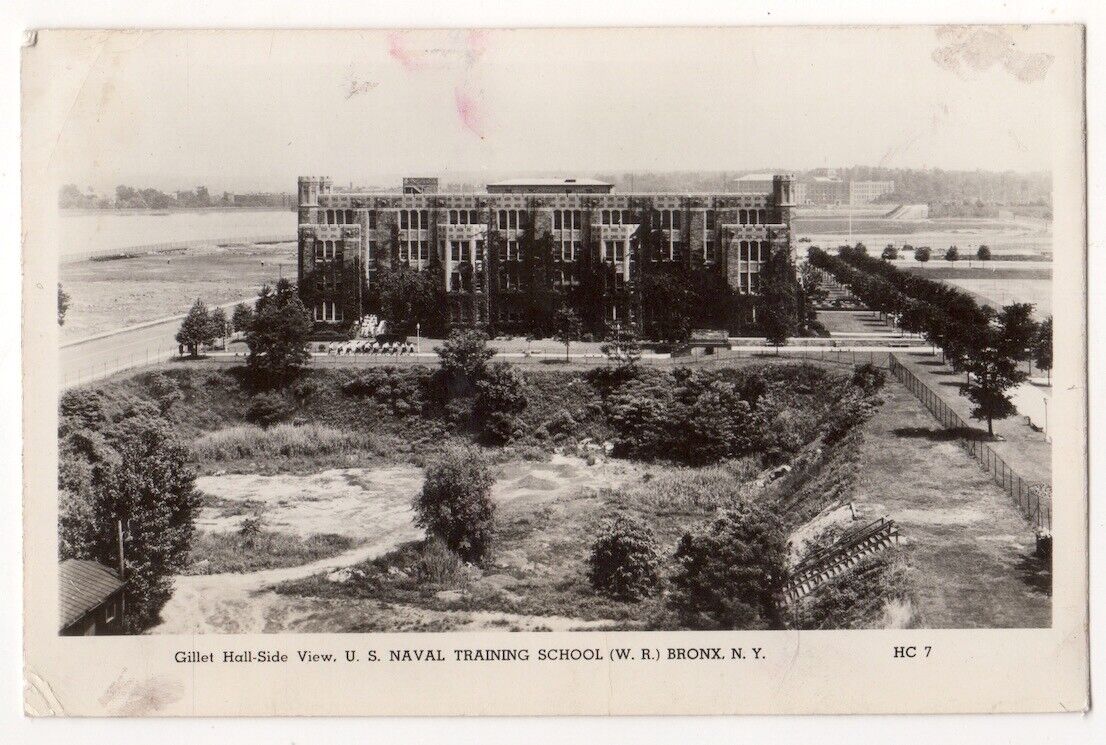 The Bronx New York City RPPC c1944 U. S. Naval Training School, Gillet Hall