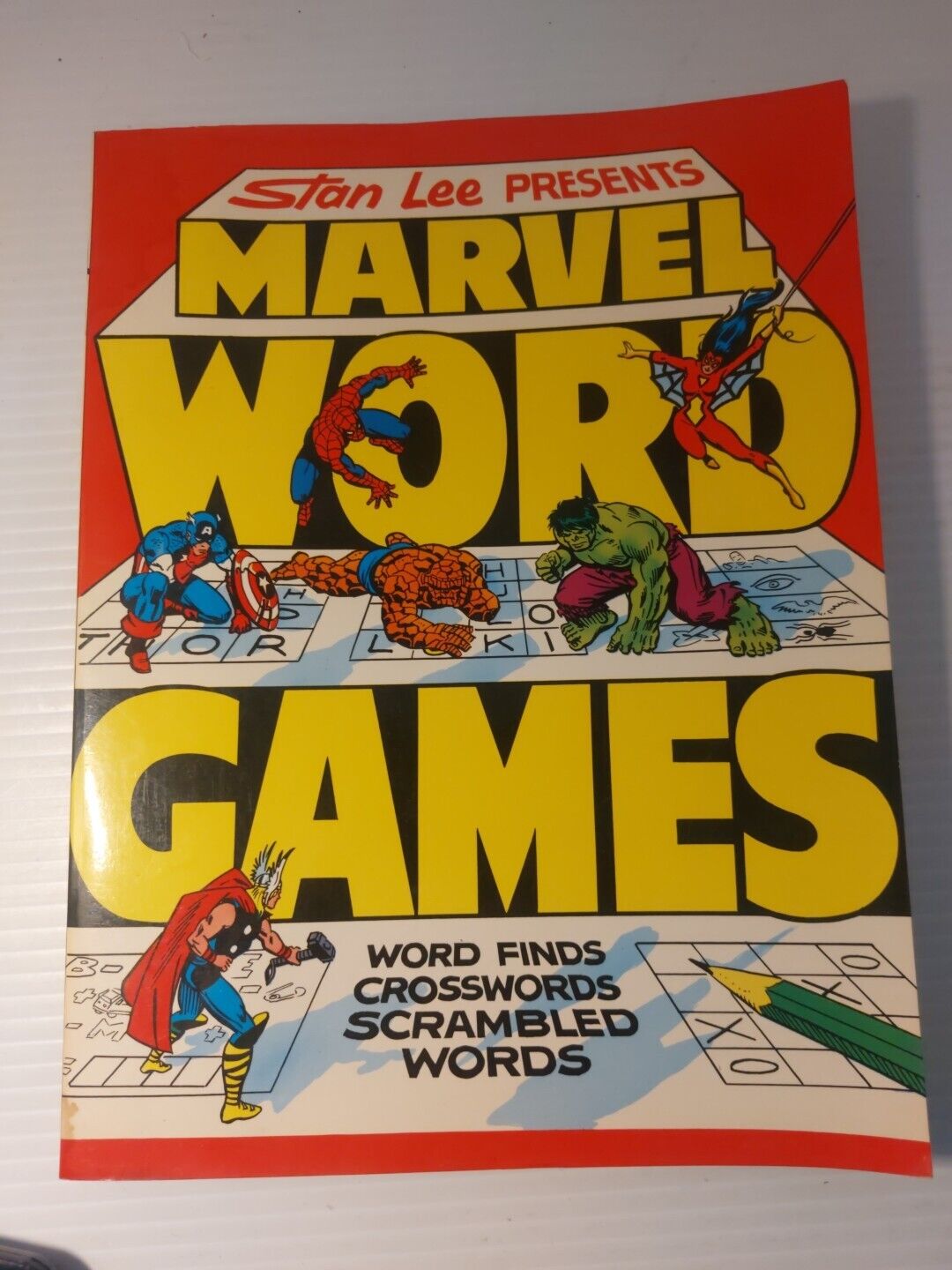 Vintage Stan Lee Marvel Word Games Book, No Writing, Good Condition,  1979