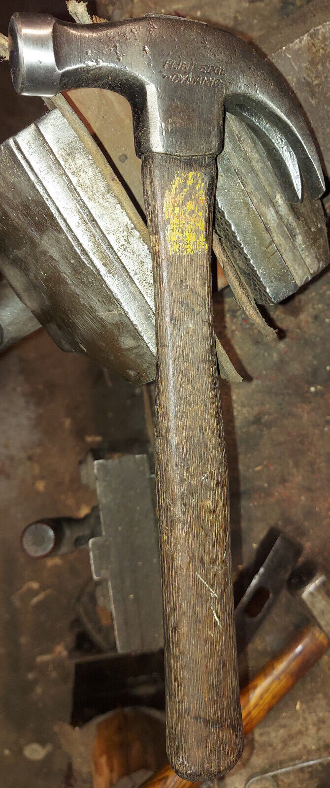 Vintage True Temper D116 Dynamic Flint Edge Claw Hammer orig handle & sticker
