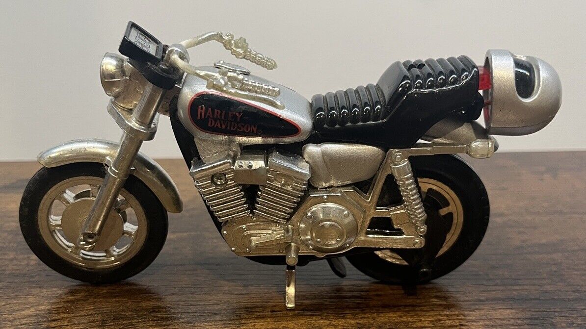 Vintage 1981 Harley Davidson Pull String Motorcycle Kidco Matchbox - Works
