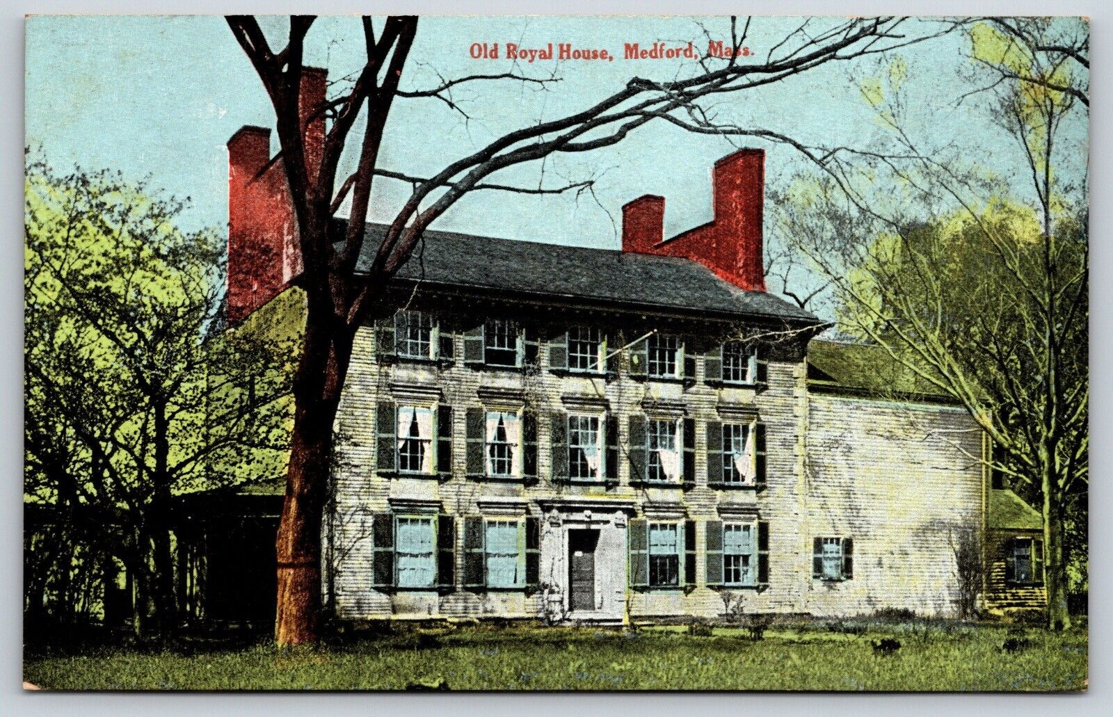 Old Royal House Bedford Massachusetts Postcard c1909 Unposted