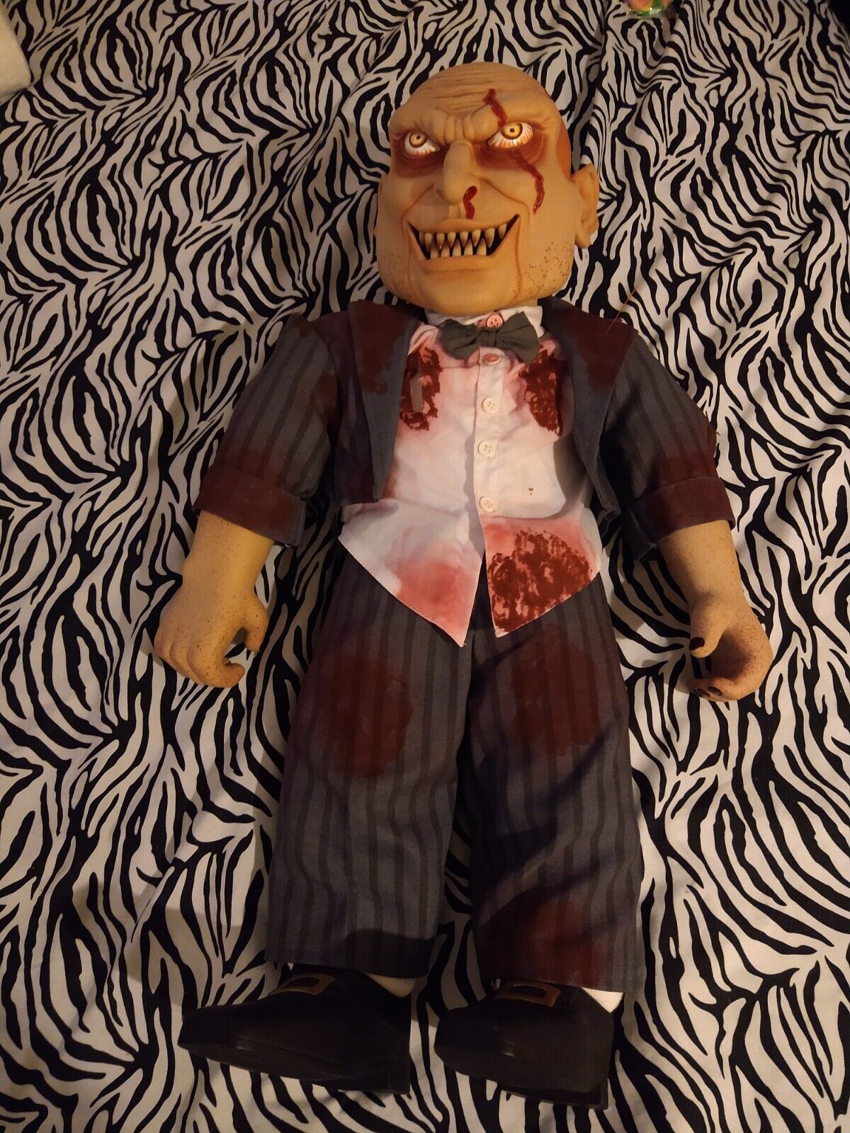 naughty Owen murderous butler spirit Halloween Spencer\'s gifts creepy doll prop 
