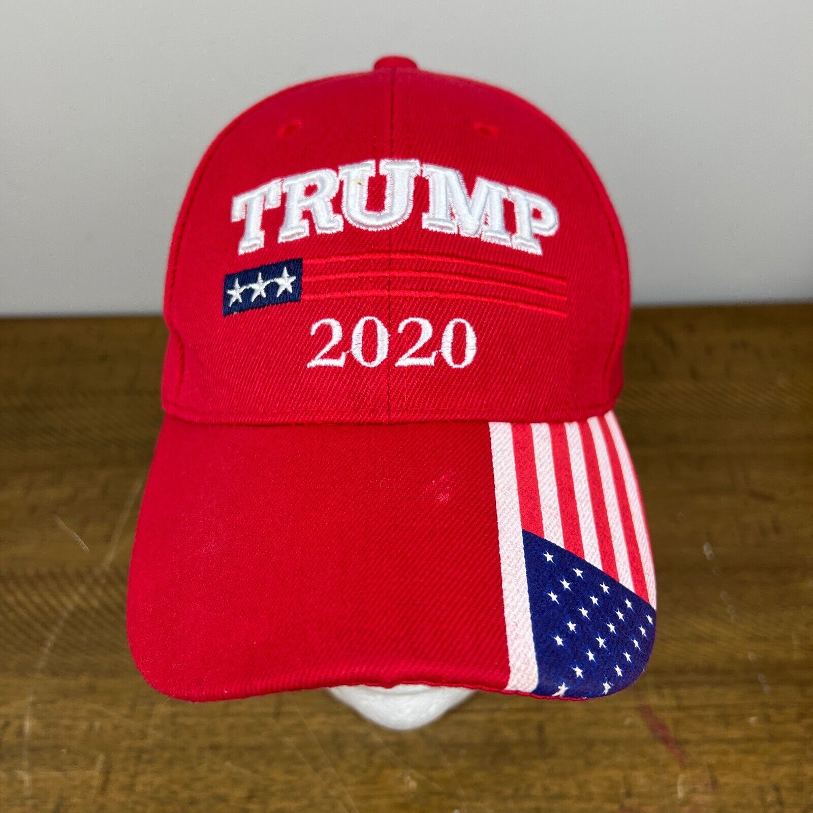 Donald Trump Hat Red MAGA Strapback Baseball Cap 2020 USA Flag Election Patriot