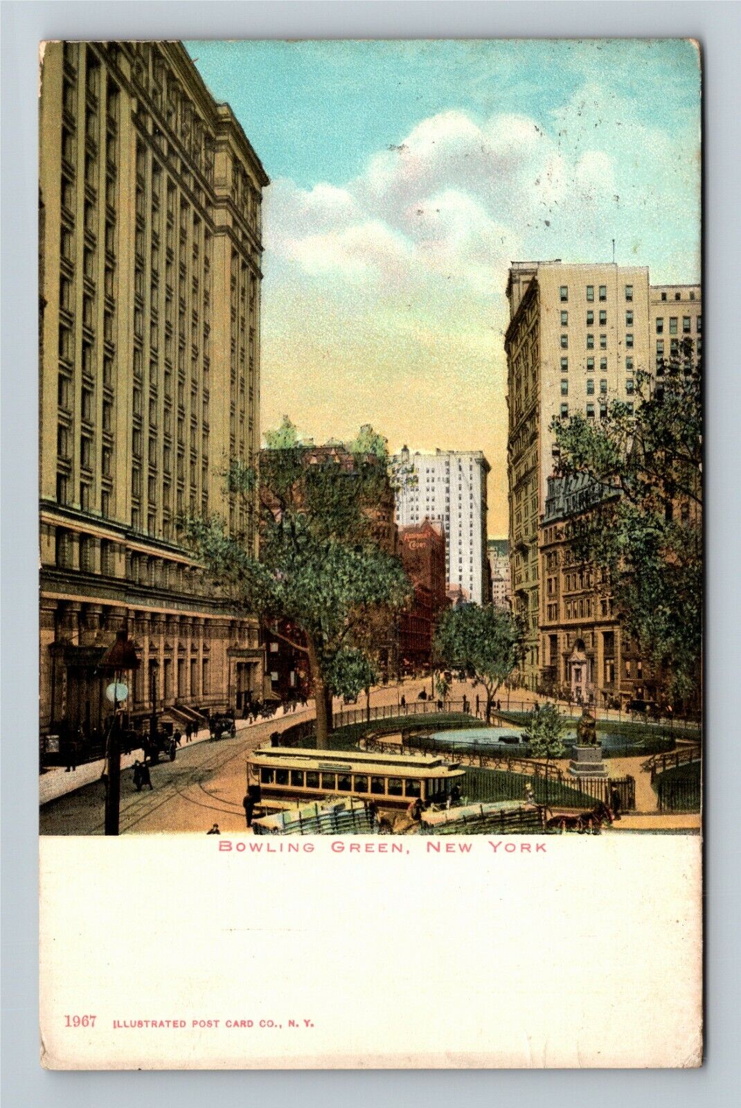 New York City-NYC, Early View Bowling Green, c1903 Vintage Postcard